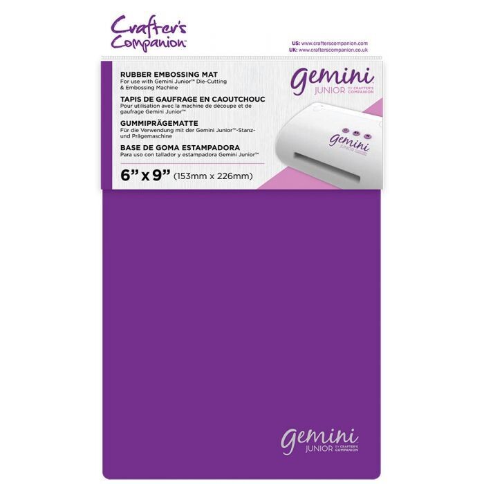 Crafters Companion Gemini Junior Plates - RUBBER EMBOSSING MAT