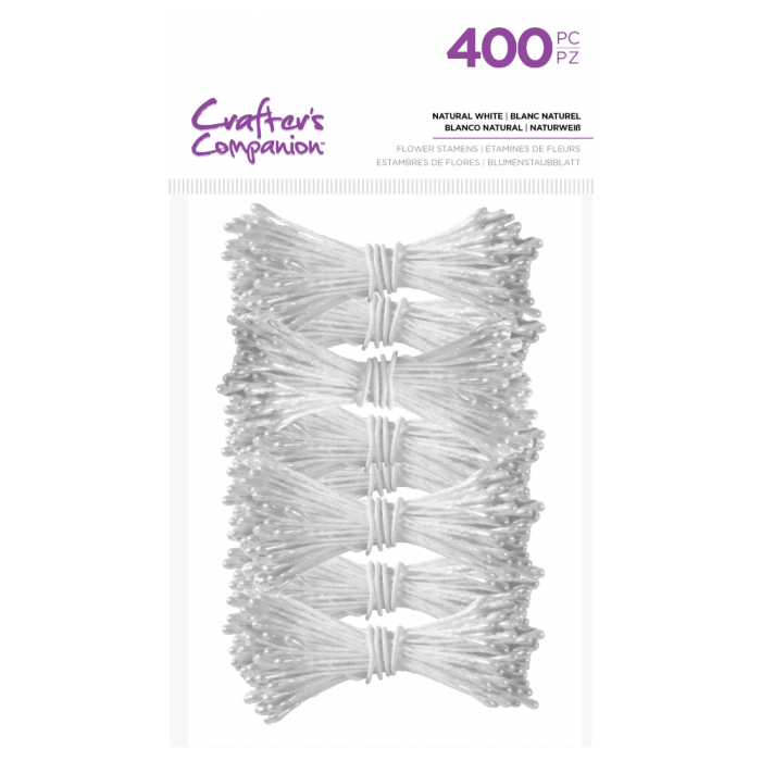 Crafters Companion Flower Stamens x400 NATURAL WHITE