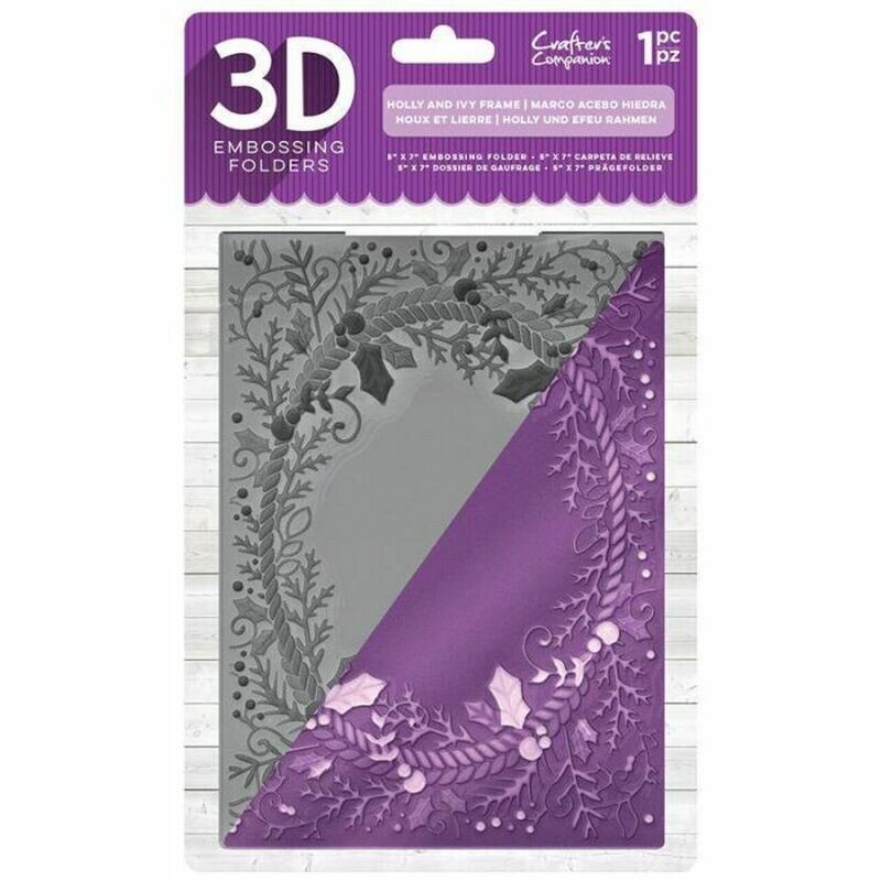 Crafters Companion 3D E/Folder HOLLY &amp; IVY FRAME