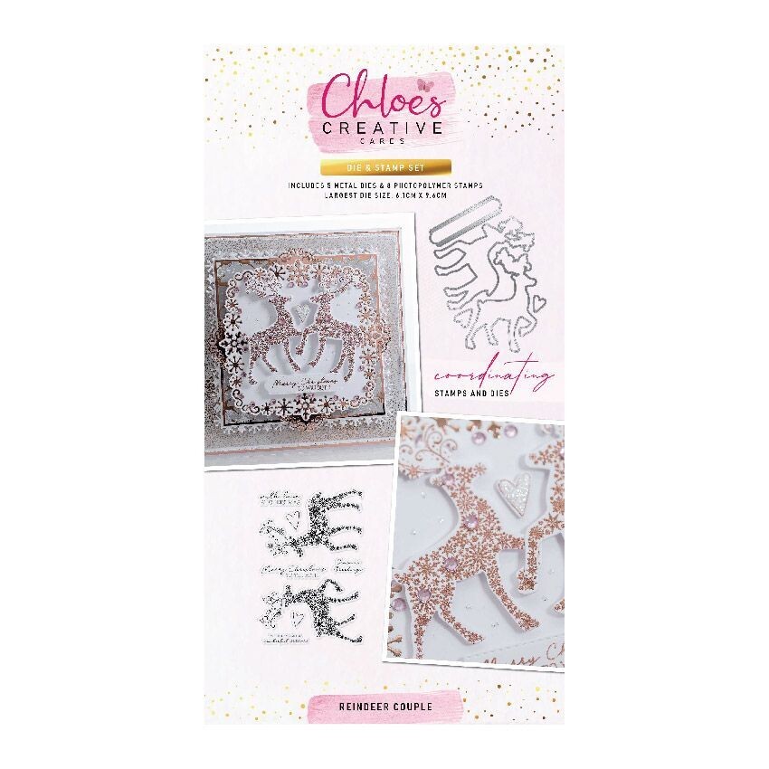 Chloe&#39;s Die &amp; Stamp REINDEER COUPLE