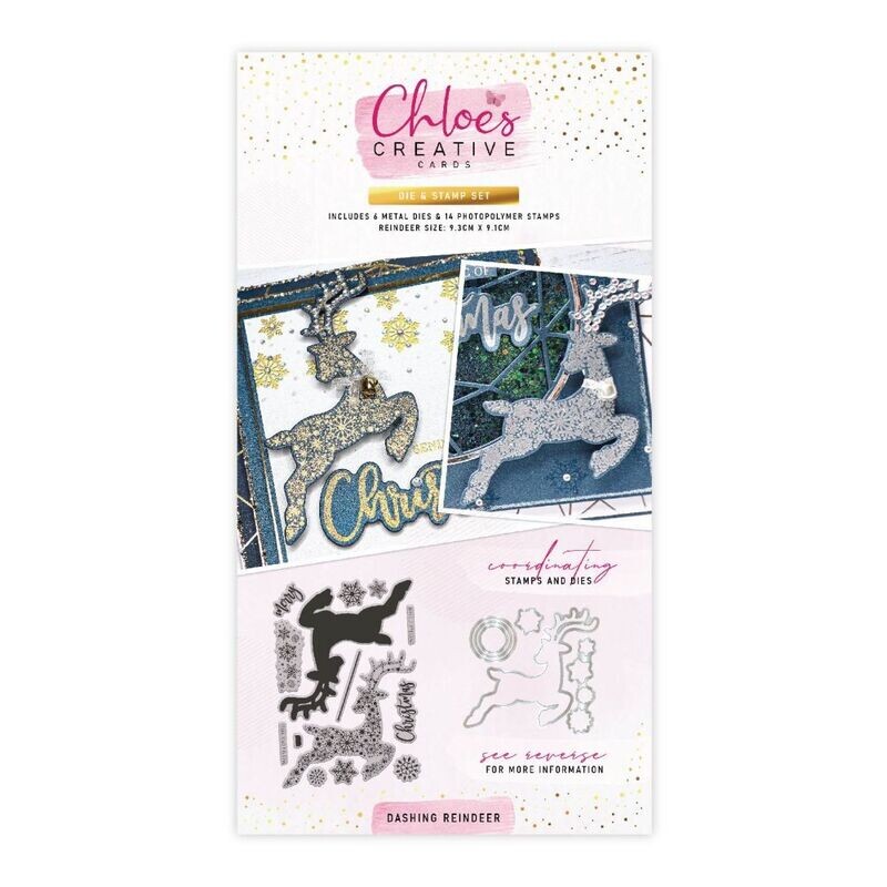 Chloe&#39;s Die &amp; Stamp Set DASHING REINDEER