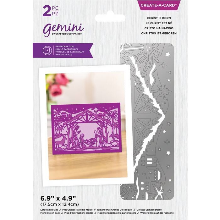 Crafters Companion Gemini Create A Card Die CHRIST IS BORN