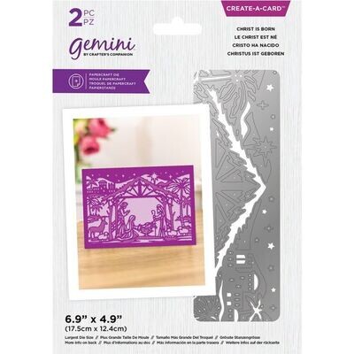Crafters Companion Gemini Create A Card Die CHRIST IS BORN