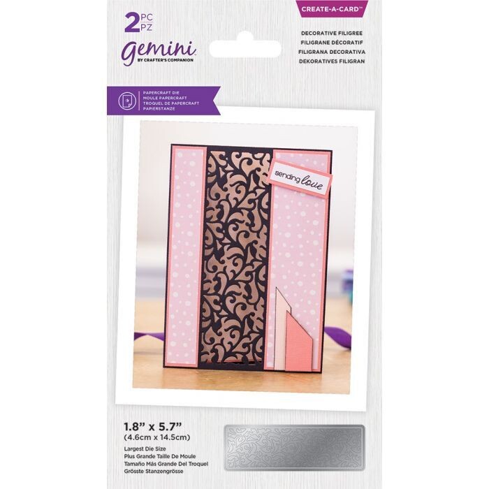 Crafters Companion Gemini Create A Card Die DECORATIVE FILIGREE
