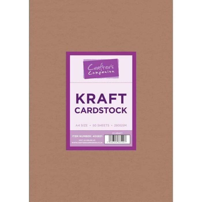 Crafters Companion kraft Cardstock A4 (x40) 280gsm