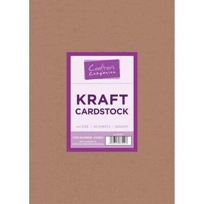Crafters Companion kraft Cardstock A4 (x40) 280gsm