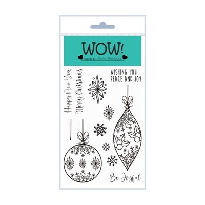 WOW! Acrylic Stamp Set A6 CHRISTMAS BAUBLES