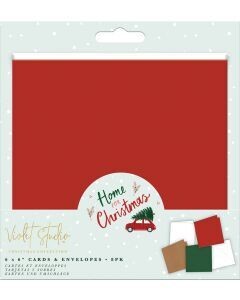 Violet Studio Home For Christmas CARDS &amp; ENVELOPES 6x6