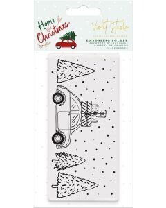 Violet Studio Home For Christmas Embossing Folder SECENE