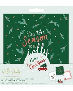 Violet Studio Home For Christmas PRINTED CARDS &amp; ENVELOPES 6x6