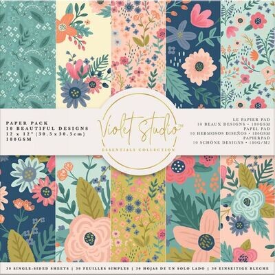 Violet Studio 12 x 12 Paper Pad FLORALS