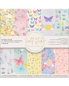 Violet Studio 6x6 Paper Pad BUTTERFLIES &amp; FLOWERS