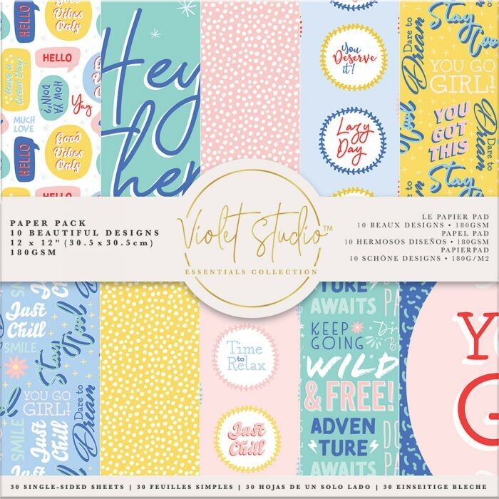 Violet Studios 12 x 12 Paper Pad POSITIVITY