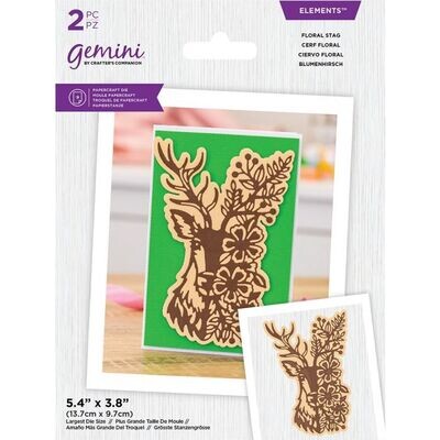 Crafters Companion Gemini Die FLORAL STAG