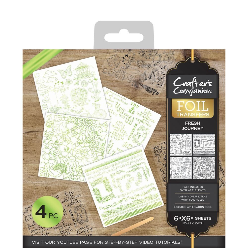 Crafters Companion Foil Transfers FRESH JOURNEY