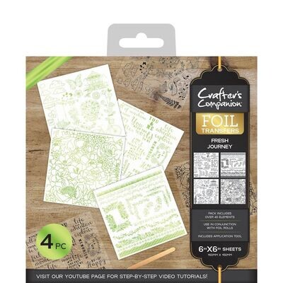 Crafters Companion Foil Transfers FRESH JOURNEY