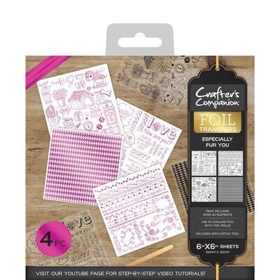 Crafters Companion Foil Transfers ESPECIALLY FOR YOU