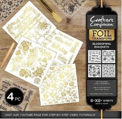 Crafters Companion Foil Transfers BLOSSOMING BOUQUETS