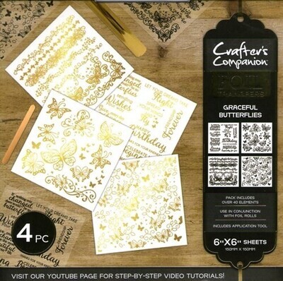 Crafters Companion Foil Transfers GRACEFUL BUTTERFLIES