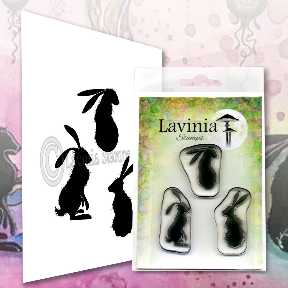 Lavinia Stamps WILD HARES LAV608