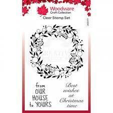 Woodware Acrylic Stamp Set Bubble GREENERY