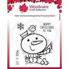 Woodware Acrylic Stamp Set LITTLE SNOWMAN