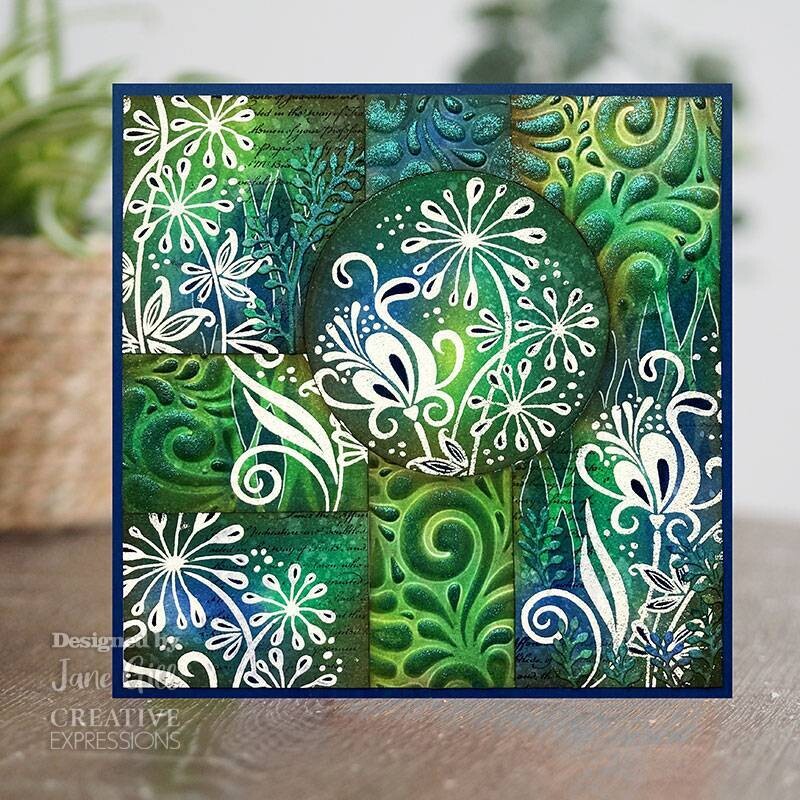 Woodware Acrylic Stamp Set CURLY PETALS