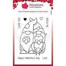 Woodware Acrylic Stamp VALENTINE GNOME