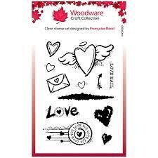 Woodware Acrylic Stamp Set LOVE MAIL