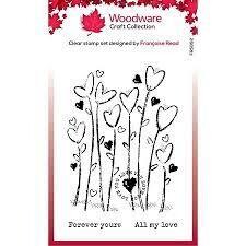 Woodware Acrylic Stamp Set WILD HEARTS