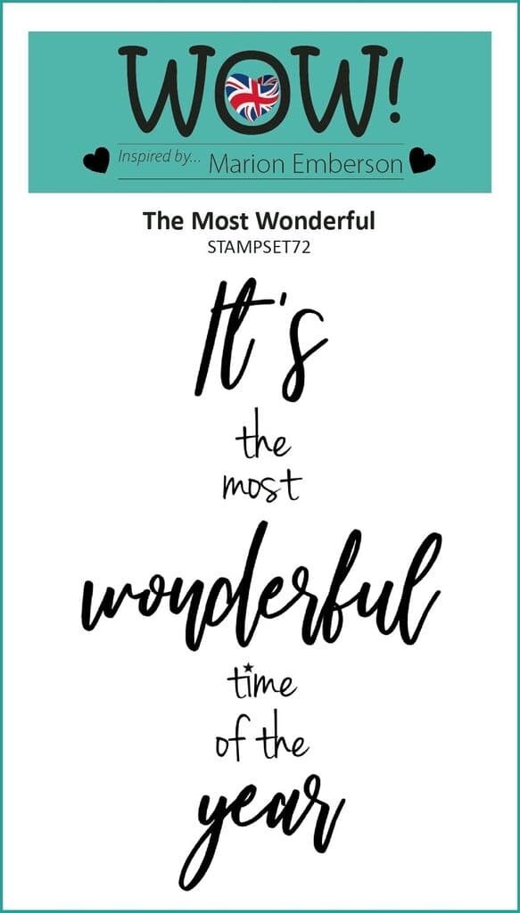 WOW! Acrylic Stamp Set A7 THE MOST WONDERFUL
