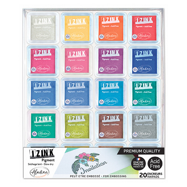 Izink Pigment Mini Ink Pads Set x20