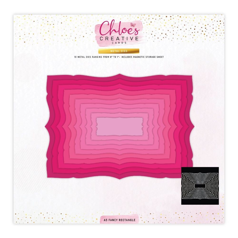 Chloe&#39;s Metal Die Set A5 FANCY RACTANGLES set