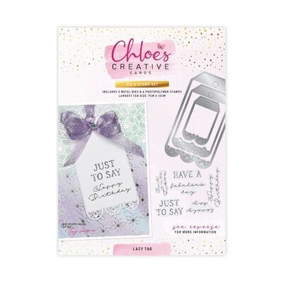 Chloe&#39;s Die &amp; Stamp Set LACY TAG