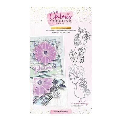 Chloe&#39;s Die &amp; Stamp Set SUMMER FOLIAGE