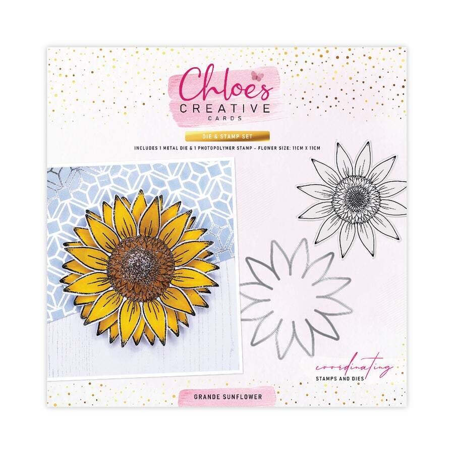 Chloe&#39;s Die &amp; Stamp Set GRANDE SUNFLOWER