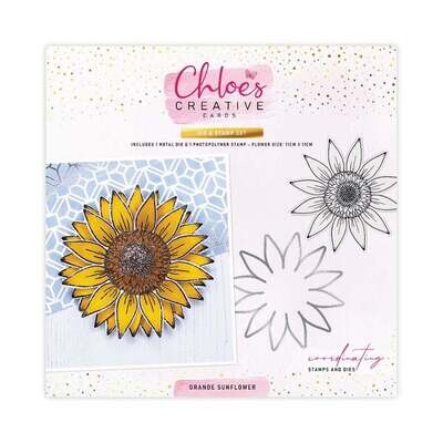 Chloe&#39;s Die &amp; Stamp Set GRANDE SUNFLOWER