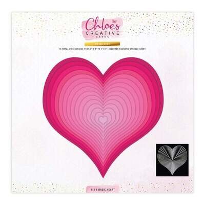 Chloe&#39;s Metal Die Set 8&quot; x 8&quot; BASIC HEART
