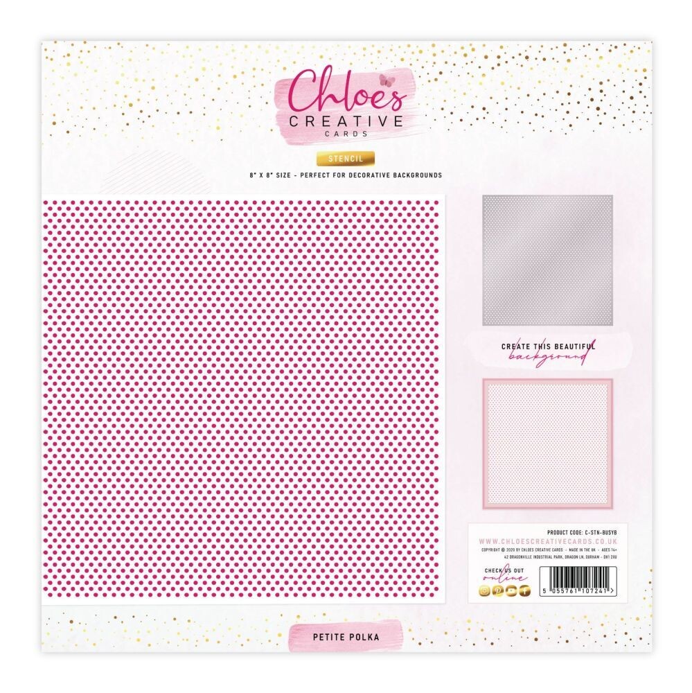 Chloe&#39;s Stencils 8&quot; x 8&quot; PETITE POLKA DOT