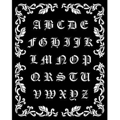 Stamperia Stencil 20cm X 25cm Sleeping Beauty ALPHABET