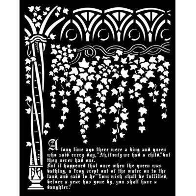 Stamperia Stencil 20cm X 25cm Sleeping Beauty IVY &amp; HISTORY