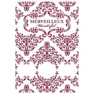 Stamperia Stencil A4 Romantic Sea DREAM WONDERFUL