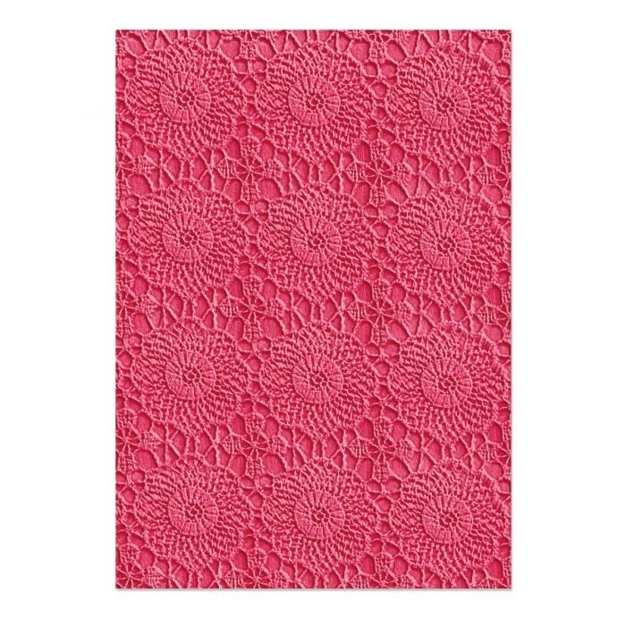 Sizzix 3D Textured Impressions Embossing Folder 665915 CROCHET MANDALA