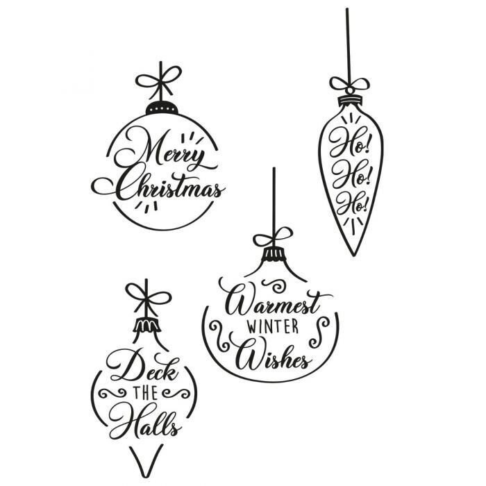 Sizzix CHRISTMAS BAUBLES Stamp Set 665355