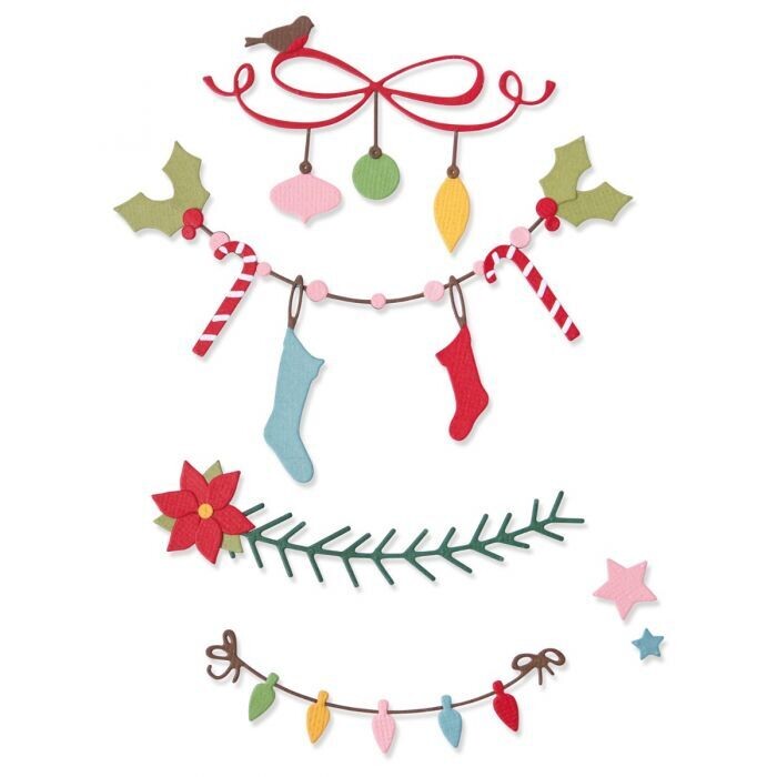 Sizzix CHRISTMAS BORDERS Thinlits 664701