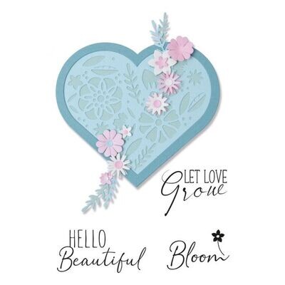 Sizzix Framelits 665652 BLOOMING HEART