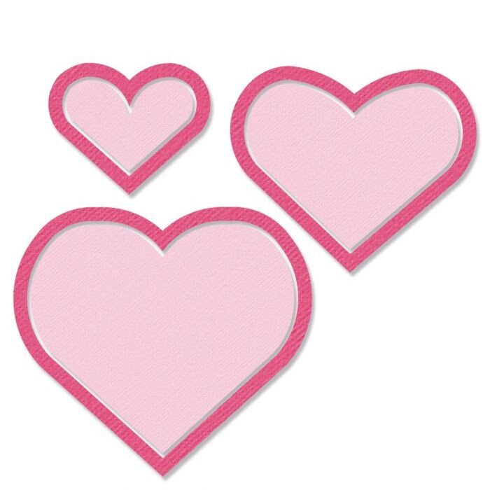 Sizzix Framelits 665661 HEART FRAMES
