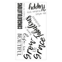 Sizzix Clear Stamps 665406 SUNNYSIDE SENTIMENTS #4
