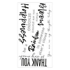 Sizzix Clear Stamps 665403 SUNNYSIDE SENTIMENTS #1