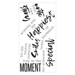 Sizzix Clear Stamps 665404 SUNNYSIDE SENTIMENTS #2